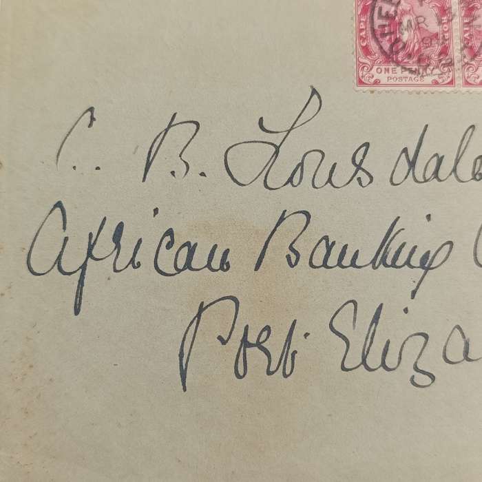 1898 letter Queenstown to Port Elizabeth 3 x One Penny Cape of Good Hope stamps cancelled Queenstown