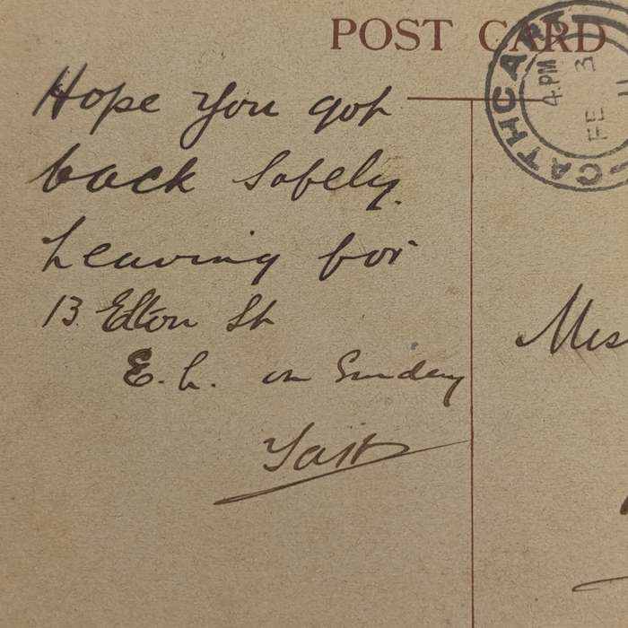 1911 postcard Seymour to Cathcart - Ciskei forerunner - Picture of F Sheppard & Co's shop