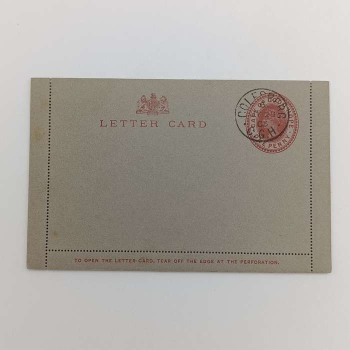 1903 Cancelled Prepaid letter card - not opened - Colesberg cancel Cape of Good Hope