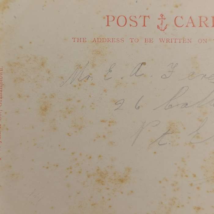1905 Postcard from Alicedale to Port Elizabeth with picture of Church Square, Grahamstown
