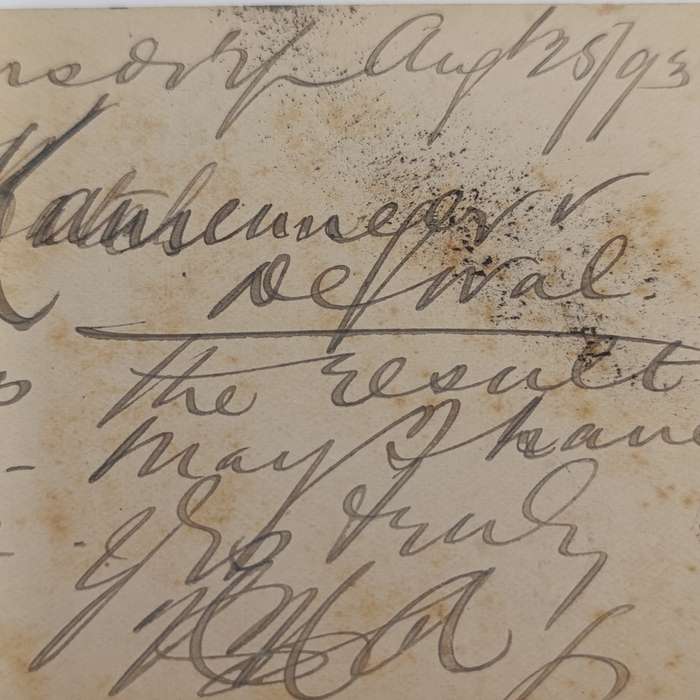 1893 Prepaid postcard half penny, Cape of Good Hope Burghersdorp to Queenstown