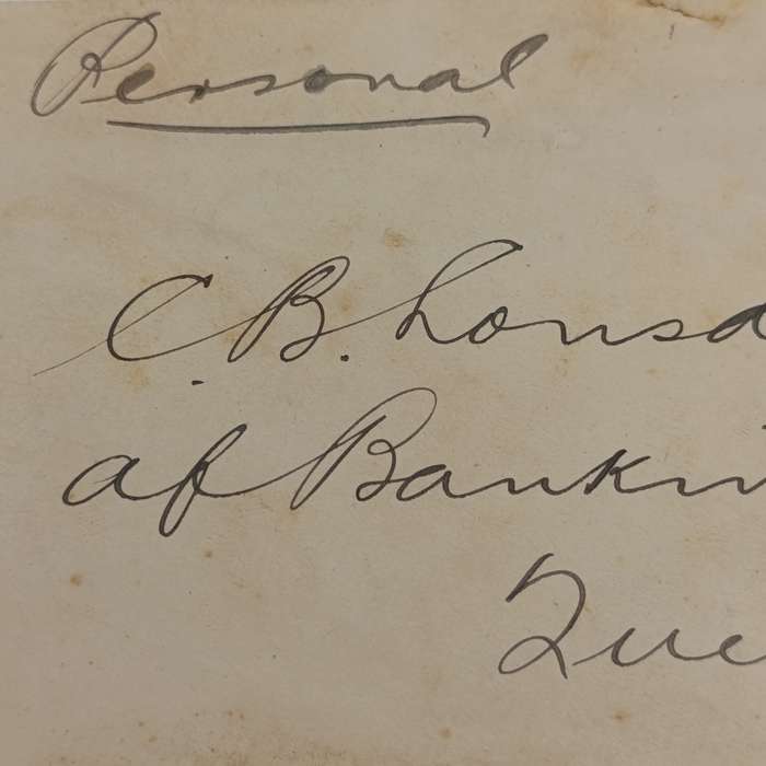 Postal Cover Cape of Good Hope 1893 on African bank Stationary posted to Queenstown from PE