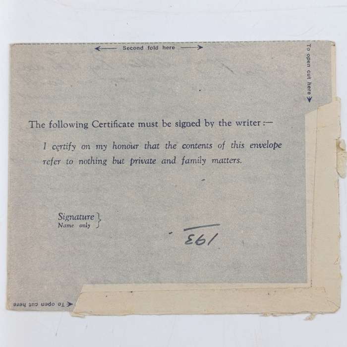 Lot of 110 WW2 period letter cards sent to Mrs GJ Strydom of Pinelands by her husband George