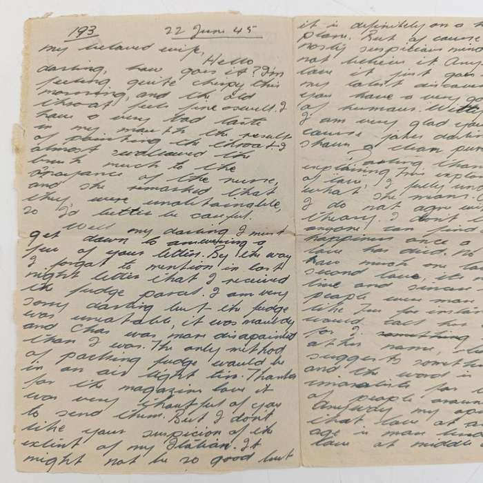 Lot of 110 WW2 period letter cards sent to Mrs GJ Strydom of Pinelands by her husband George