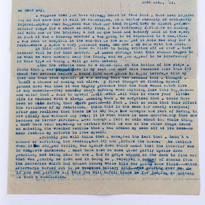 WW2 Air letter sent by Robin Bell to his sister May Strydom.