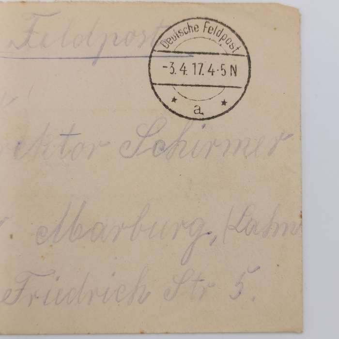 WW1 Feldpost from 115 Regiment to Frau Director Schirmer in Marburg