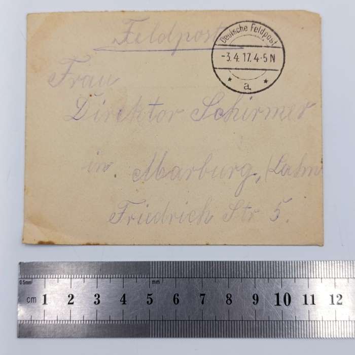 WW1 Feldpost from 115 Regiment to Frau Director Schirmer in Marburg