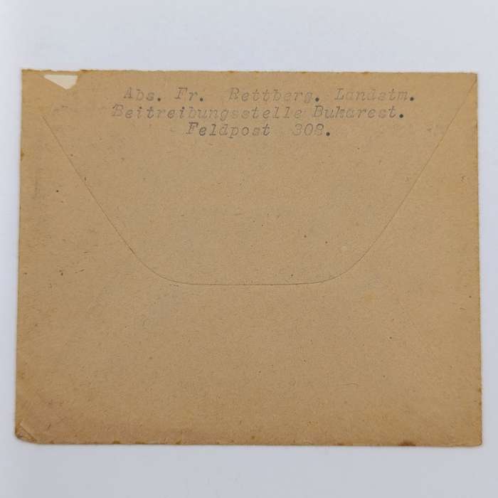 1918 Feldpost WW1 cover addressed to Frau Director Schirmen, Marburg Deutsche Feldpost