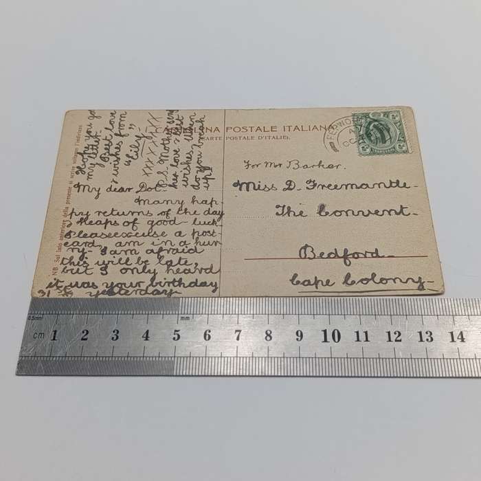Postcard early 1900's Pepworth , Natal to Bedford convent, Cape Colony
