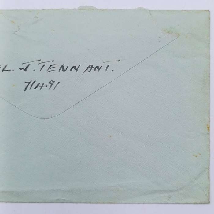WW2 On Active Service cover - Passed by Censor no. 2770 and Received from HM Ships marks applied