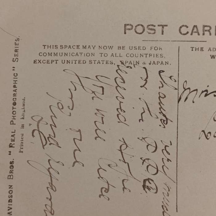 1905 Postcard West Bank, East London to Lower Paarl, Cape Colony - Picture of Miss Denise Orme