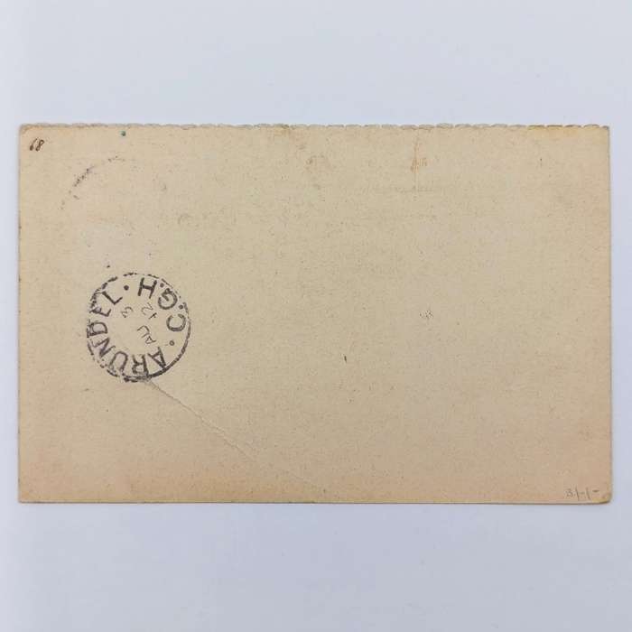 1912 Cape of Good Hope prepaid reply card posted ARUNDEL to Cape Town - very rare