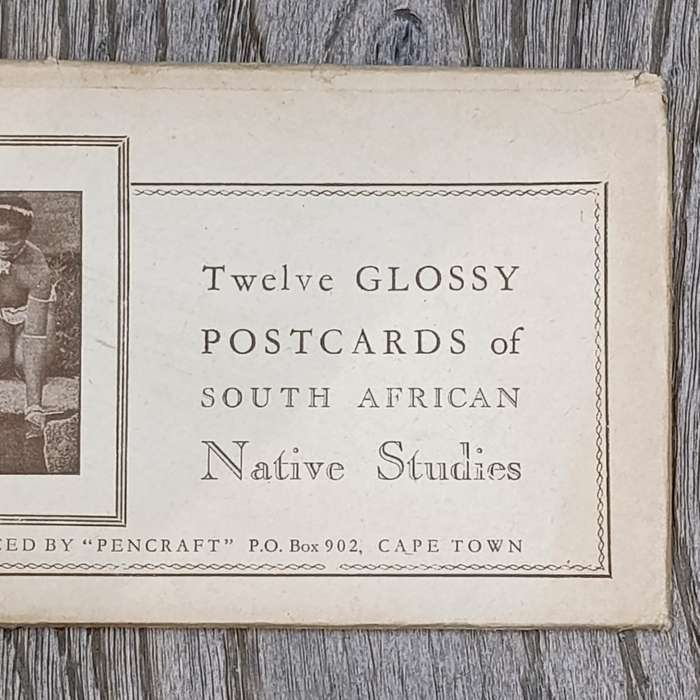 Twelve Glossy postcards of South African Native studies in original packaging