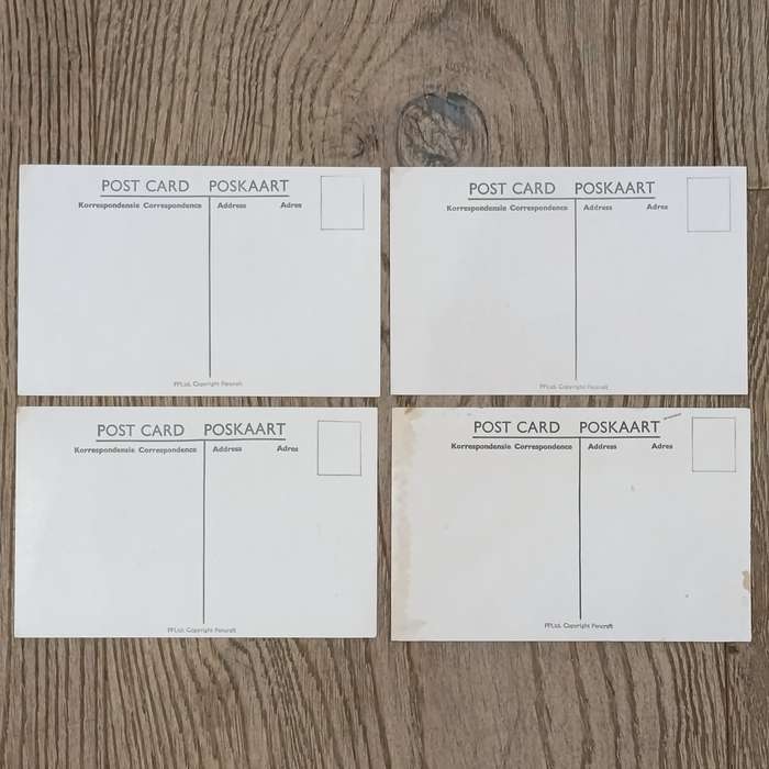 Twelve Glossy postcards of South African Native studies in original packaging