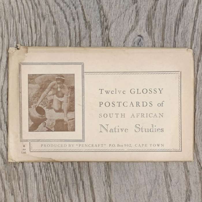 Twelve Glossy postcards of South African Native studies in original packaging