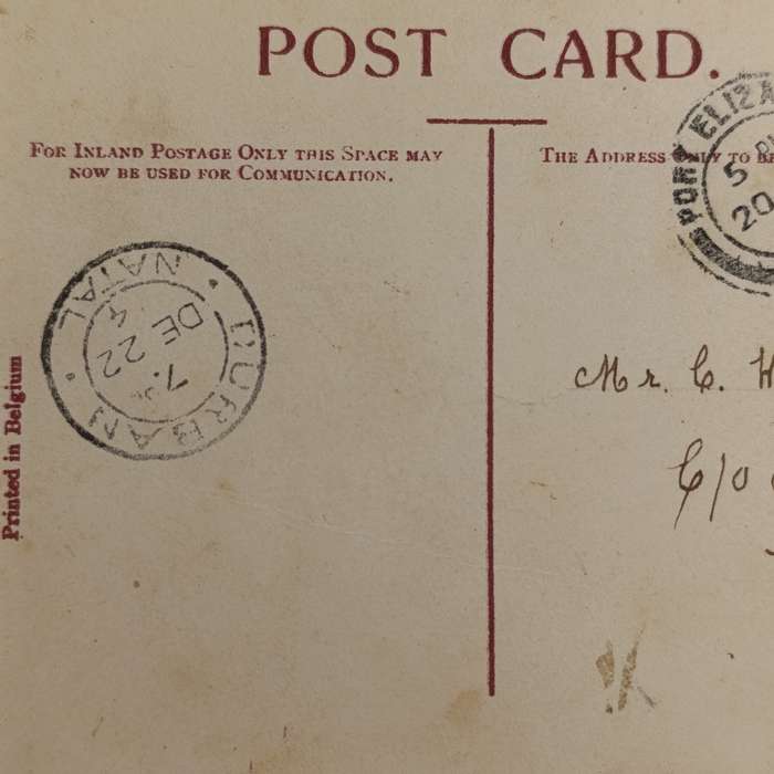 1904 Postcard Lawrence Street Port Elizabeth (renamed Rose Street) to Durban