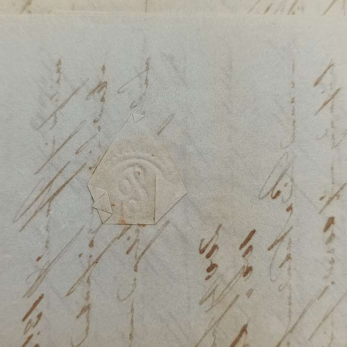 1843 Letter from the Prussian Post office in Hamburg to Herrnhut