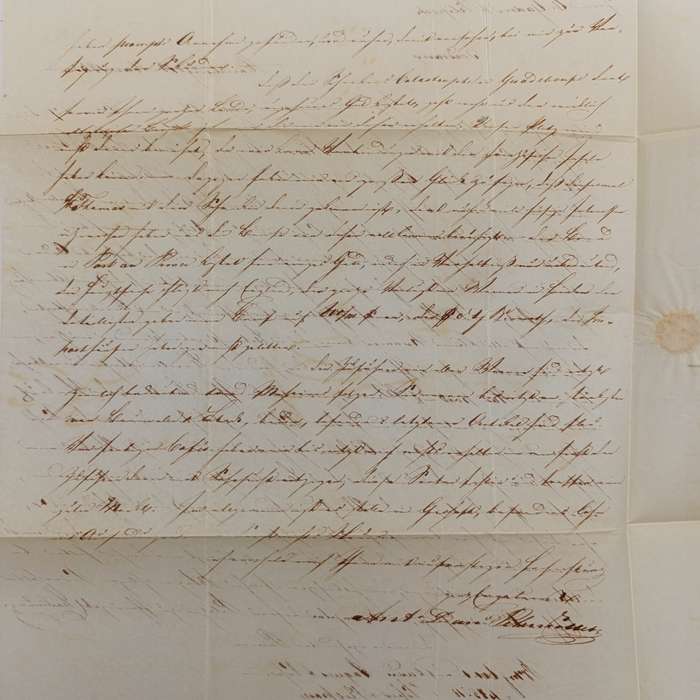 1843 letter from Hamburg to Bordeaux forwarded through the Thurn & Taxis administration in Hamburg