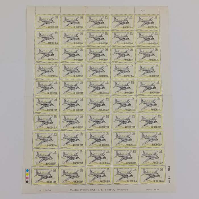 SACC 337 Vickers  Viking full sheet with fold crease bottom left