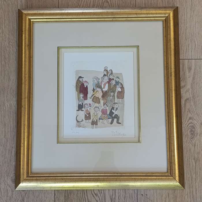 Original Pieter van der Westhuizen etching proof in frame