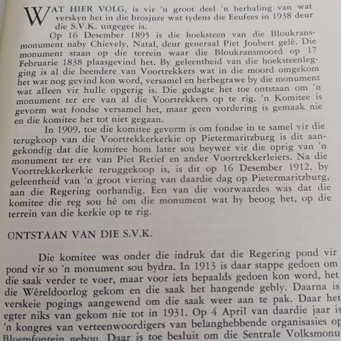 1949 Inwyding van die Voortrekkermonument amptelike program en gedenkboek