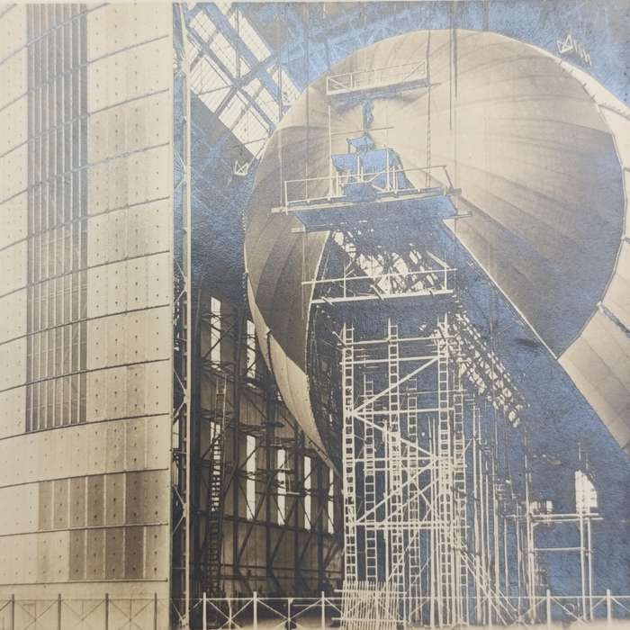 Pair of Zeppelin postcards - Building the Zeppelin, Vissit of Graf Zeppelin