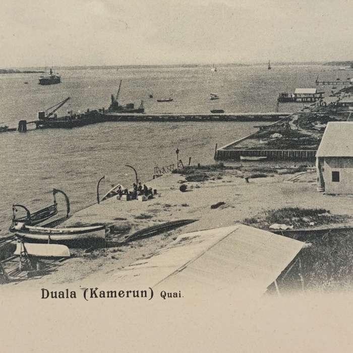 Postcard from Buea Kamerun to Oskarstrom, Sweden 7 April 1905 with cancelled Kamerun stamp