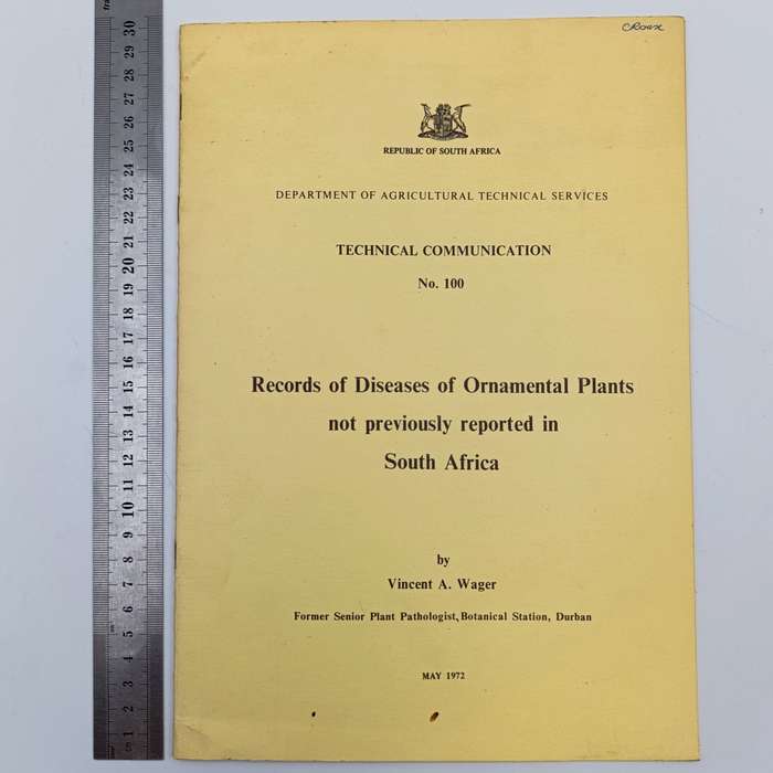1972 Technical bulletin - Records of Diseases of Ornamental plants