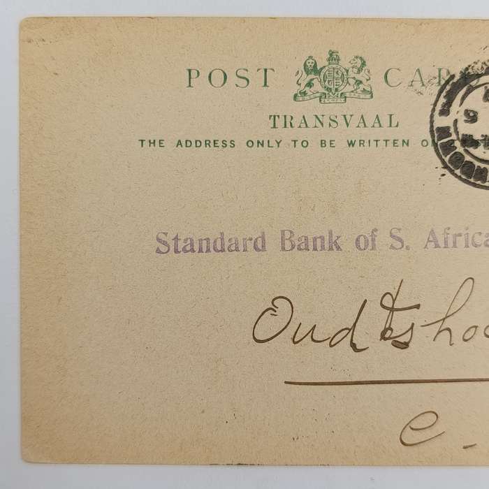 Postcard Fordsburg Transvaal (Johannesburg) to Oudtshoorn Cape colony 30 October 1907