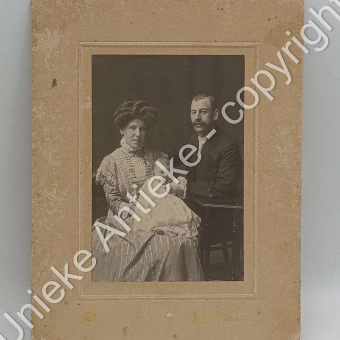 Circa 1900 photo of Roux couple taken at Stellenbosch by JH Watson & Co
