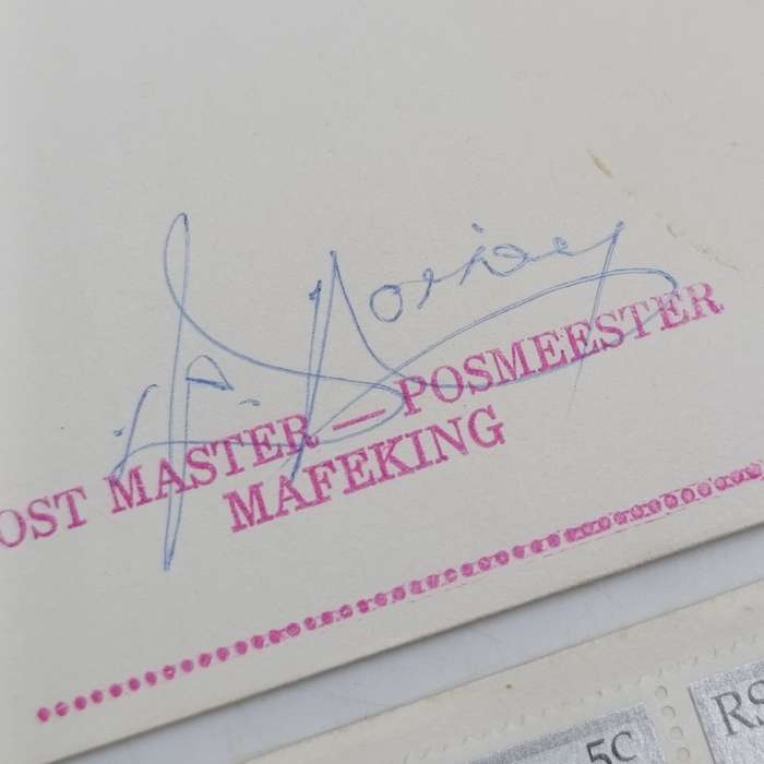 Lot of 3 last day of South African postal services in Mafeking postal covers