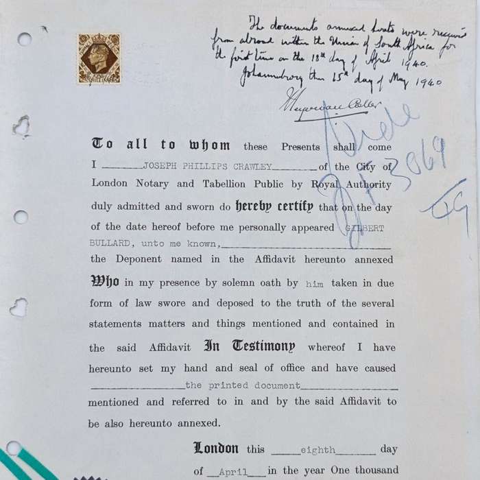 Revenue document in testimony of J.P Crawley - The Incorponated British and Foreign Bible society