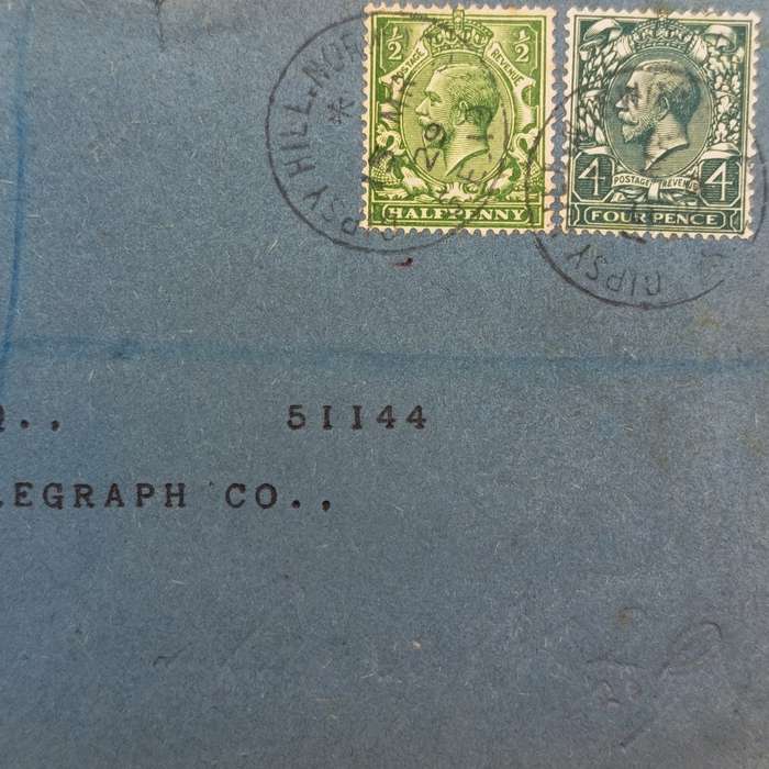 Postal cover sent from Gipsy Hill (London) with Norwood 3 registration sent to Gibraltar