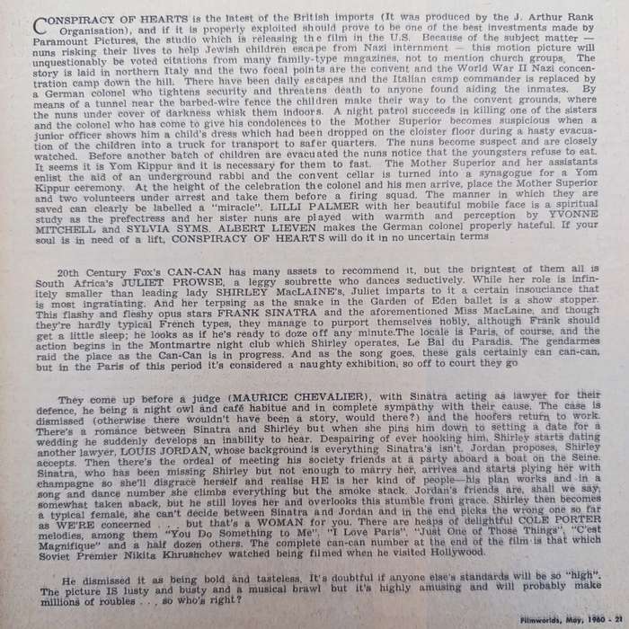 Vintage Filmworlds Magazine - May 1960 issue