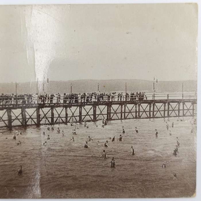 Postcard with picture of Ocean Beach Pier, Durban - Superb Howick cancel, 16 August 1914