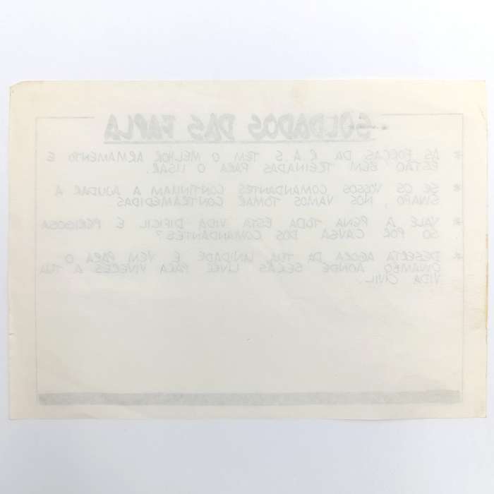 Vintage SADF Border war era FAPLA soldier Propaganda pamphlet