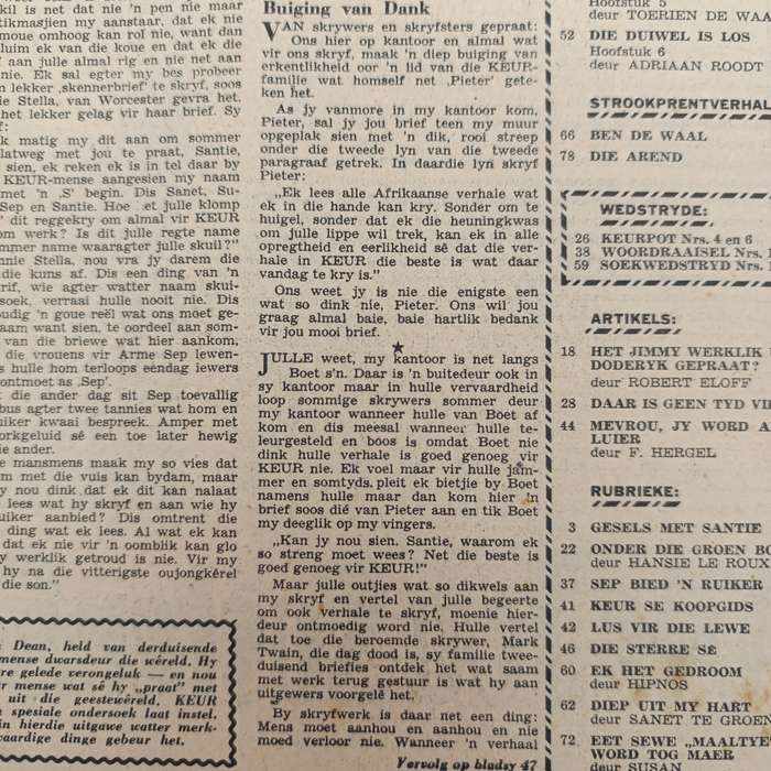 Vintage Keur magazine - 1 July 1959 issue