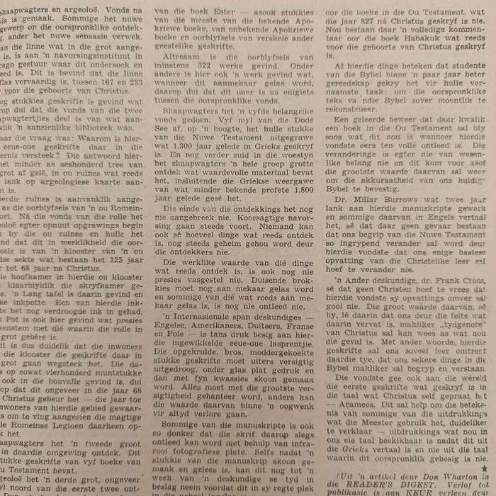 Vintage Keur magazine - 1 August 1956 issue