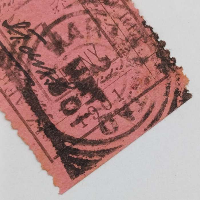 1901 ZAR Pietersburg type 3 perforated 1 Penny stamp - perforated too low - SACC 27