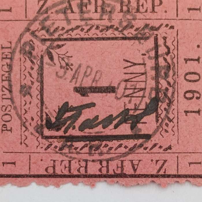 1901 ZAR Pietersburg type 3 perforated 1 Penny - cancelled Pietersburg - SACC 27