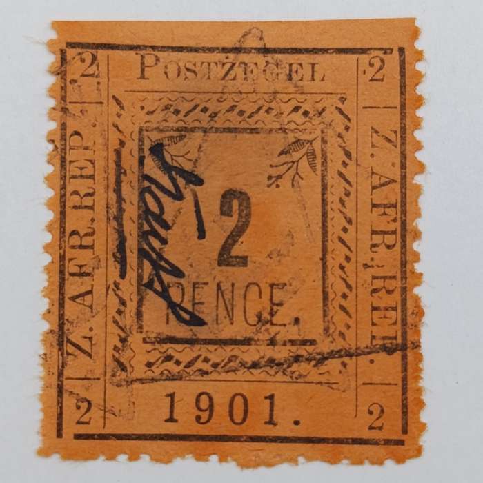 1901 ZAR Pietersburg type 2 perforated 2 Pence stamp used at Nylstroom - cancelled - SACC 29
