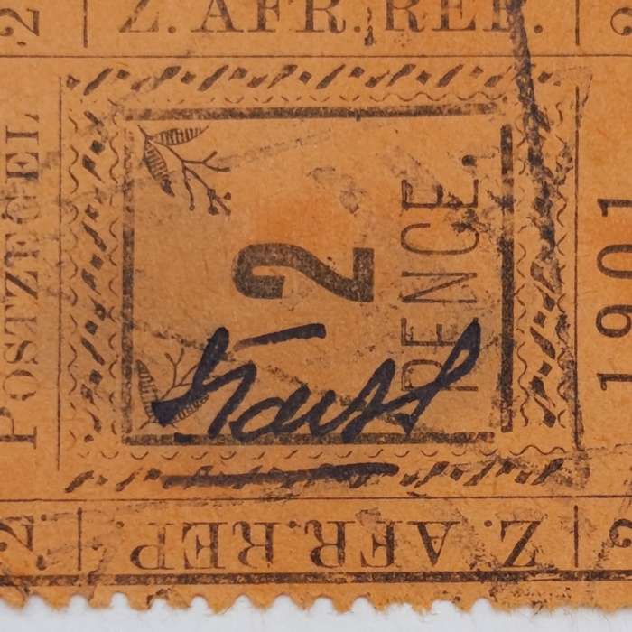 1901 ZAR Pietersburg type 2 perforated 2 Pence stamp used at Nylstroom - cancelled - SACC 29