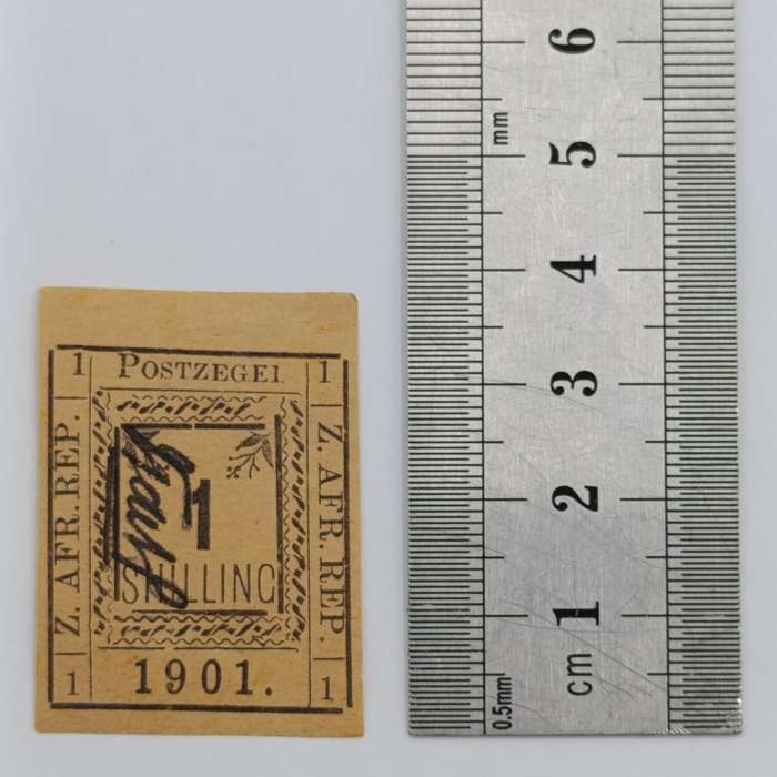 1901 ZAR Pietersburg type 1 imperforated 1 Shilling mint stamp - SACC 16
