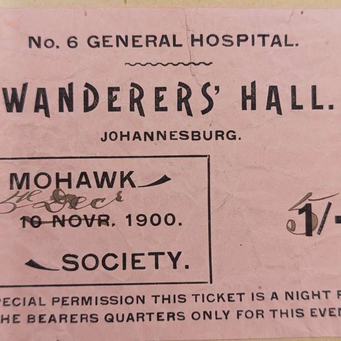 Boer War period 1900 permit for the General Hospital Johannesburg 1 shilling overprinted 5 shillings