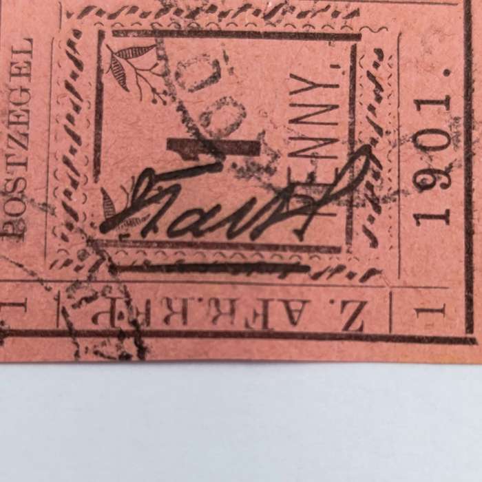 1901 ZAR Pietersburg type 3 imperforated 1 Penny stamp used at Nylstroom - SACC 6
