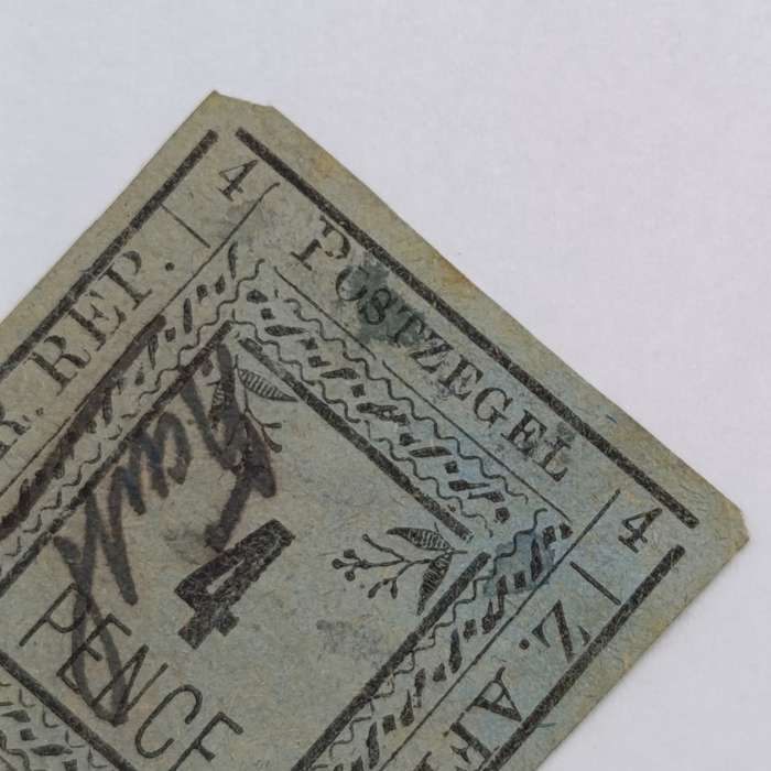 Full set of 1901 ZAR Pietersburg type 1-3 imperforate 4 Pence stamps - 1 used, 2 mint - SACC 10-12