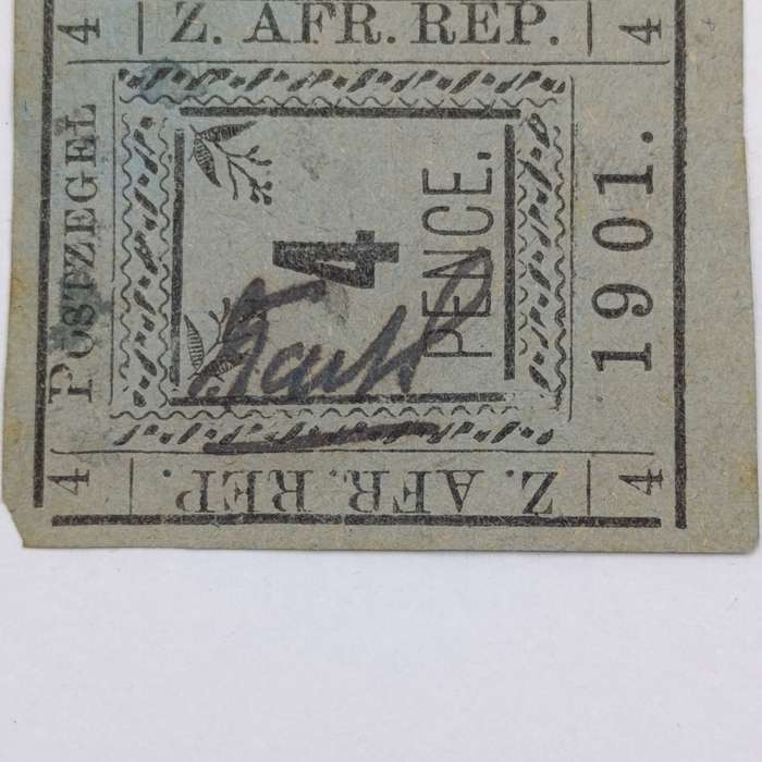 Full set of 1901 ZAR Pietersburg type 1-3 imperforate 4 Pence stamps - 1 used, 2 mint - SACC 10-12