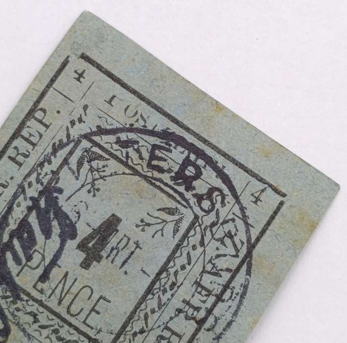 Full set of 1901 ZAR Pietersburg type 1-3 imperforate 4 Pence stamps - 1 used, 2 mint - SACC 10-12