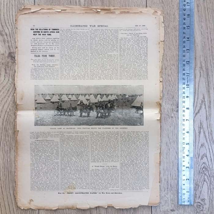 Boer War Illustrated War Special newspaper dated 27 December 1899 - Front cover missing