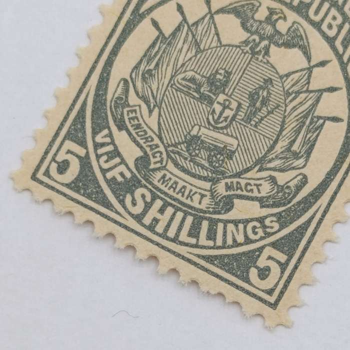 ZAR mint 5 Shilling stamp SACC 188